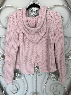 Miracle Pink Chunky Knit Hooded Sweater